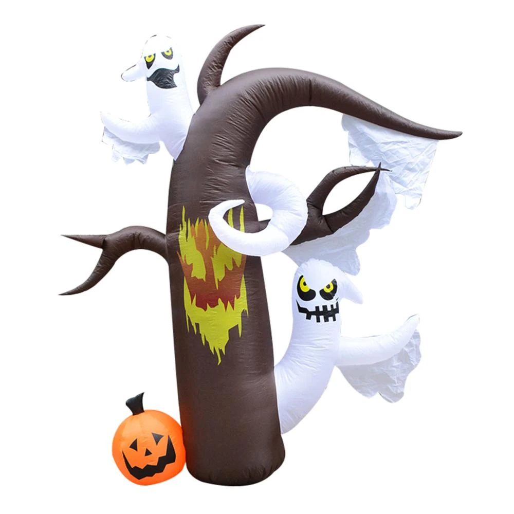 ALEKO 7.5 Ft. Pre-Lit Haunted Forest With Lurking Ghosts Halloween Inflatable