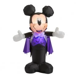 Disney 3.5 Ft. Mickey Mouse In Vampire Costume Halloween Inflatable Halloween Inflatables