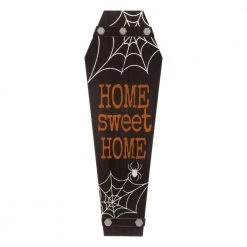 Halloween Props Glitzhome 42 In. H Halloween Wooden Coffin Porch Leaning Decor