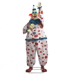 Home Accents Holiday 6 Ft. Life-Sized Animated Old Time Clown Halloween Yard Decor