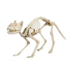 Home Accents Holiday 14 In. Animated Skeleton Cat With Light And Sound Halloween Props