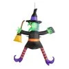 Halloween Inflatables Home Accents Holiday 5 Ft. Crashing Witch With Spell Book Halloween Inflatable