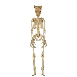 Home Accents Holiday 3 Ft. LED Hanging Wolf Skeleton Halloween Props