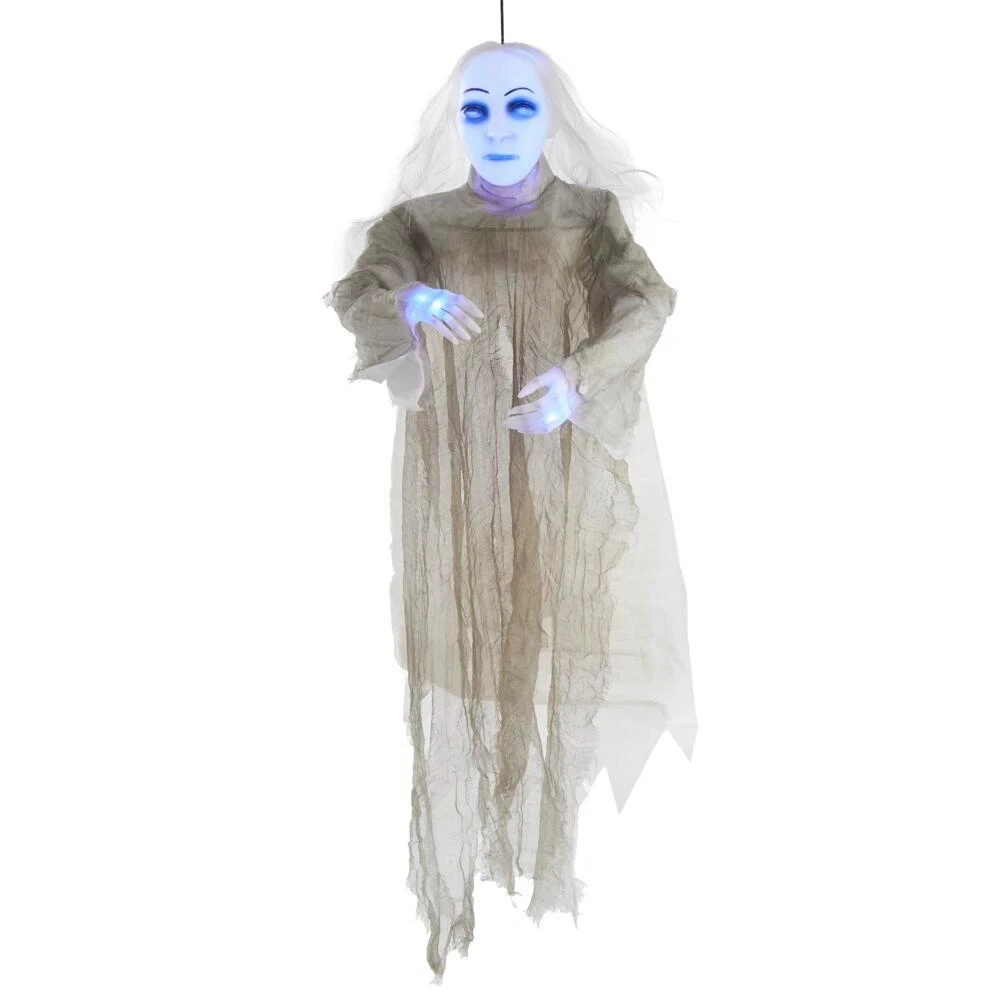 Halloween Props Home Accents Holiday 4 Ft. LED Hanging Ghost Girl