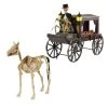 Halloween Props Home Accents Holiday 5.3 Ft. Haunted Hearse And Skeleton Pony