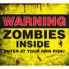 My Door Decor 7 Ft. X 8 Ft. Zombies Inside Halloween Garage Door Decor Mural For Single Car Garage Halloween Door Decorations