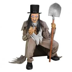 Halloween Yard Decor Tekky Crouching Grave Digger